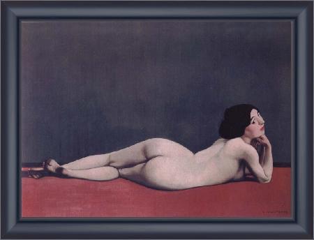 Felix Vallotton Reclining Nude on a Red Carpet